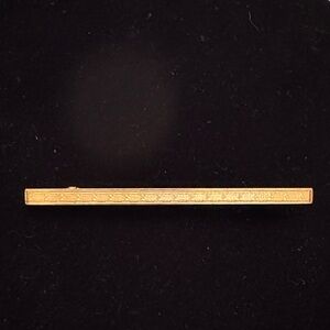 Antique Foster & Bailey Etched Bar Pin With C-Clasp
